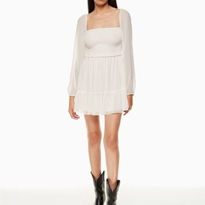 BNWOT Aritzia Wilfred Tempest Mini Dress in Cream